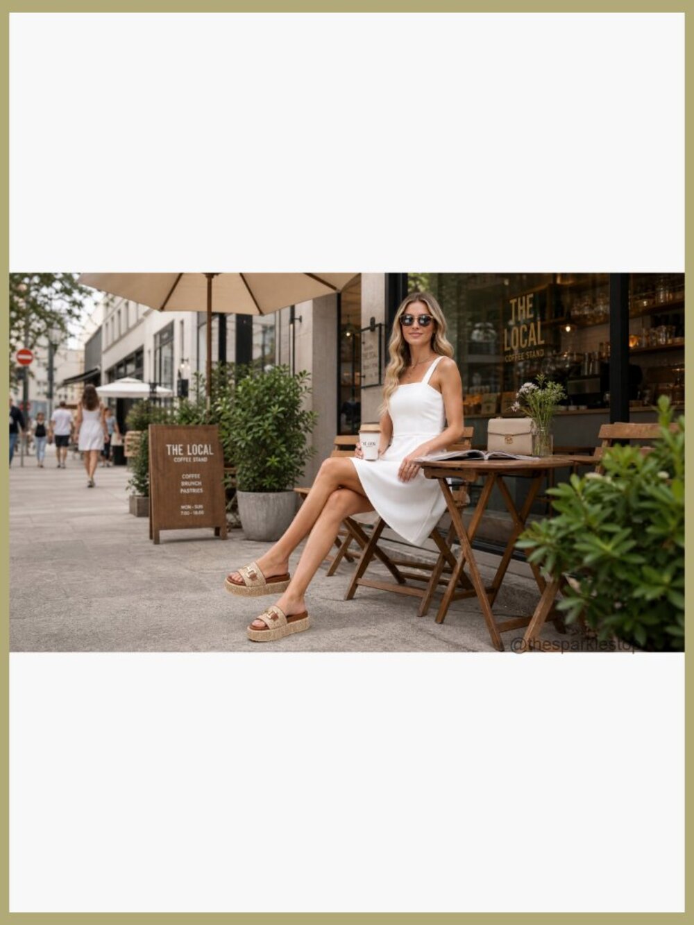 Woven Raffia Platform Espadrille Sandals Slip On Boho Slides - Picture 7 of 7